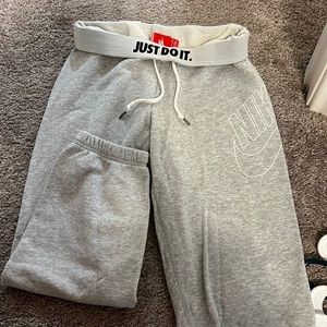 Gray Nike sweatpants
